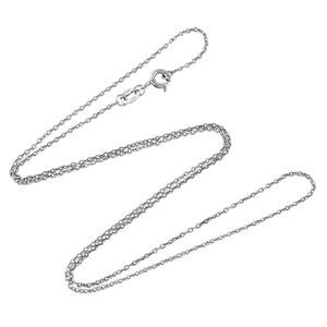 Estate USA Made Sterling Silver 925 0.7mm Cable Chain Necklace 18.5"